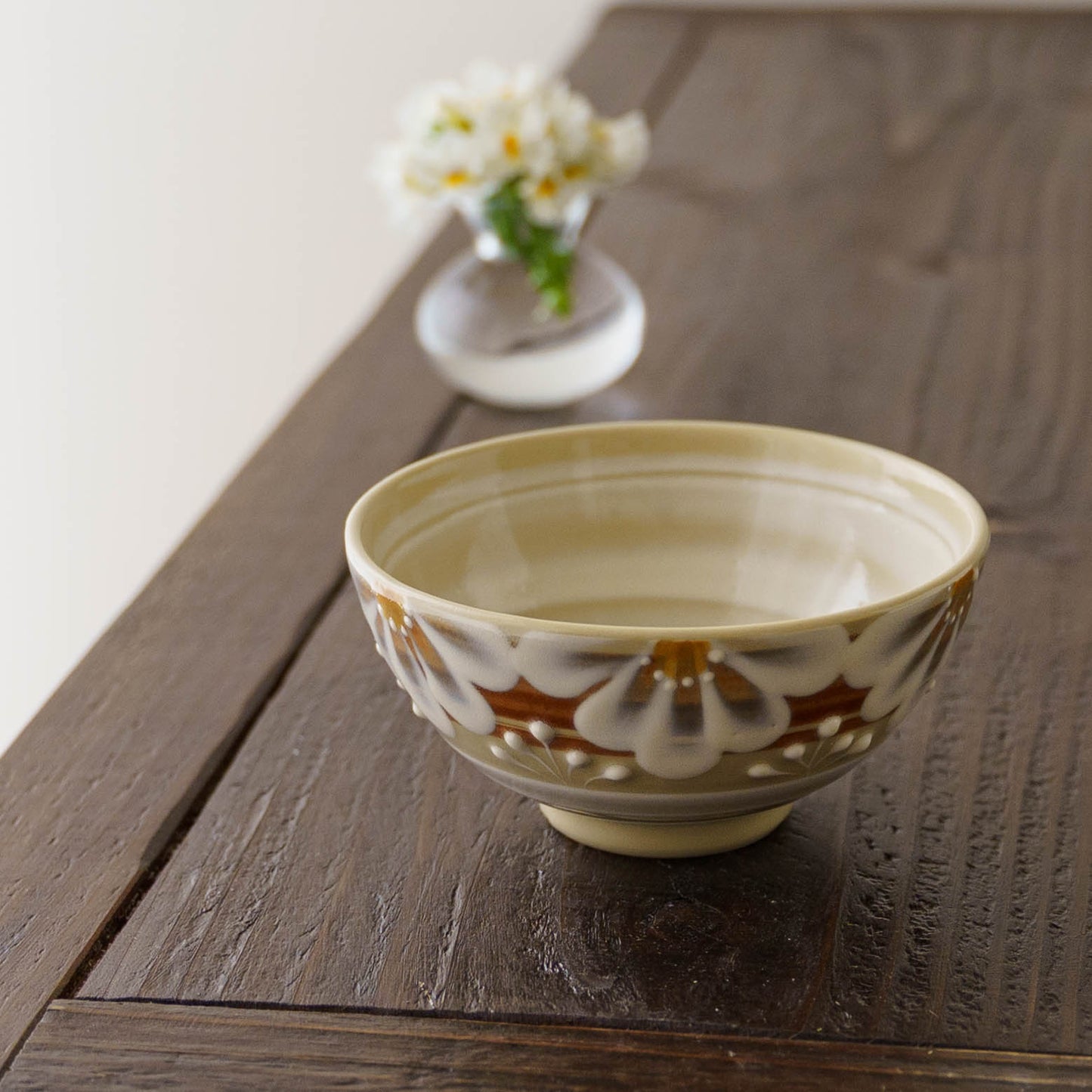 指描更紗　茶　飯碗｜アダチノポタリ