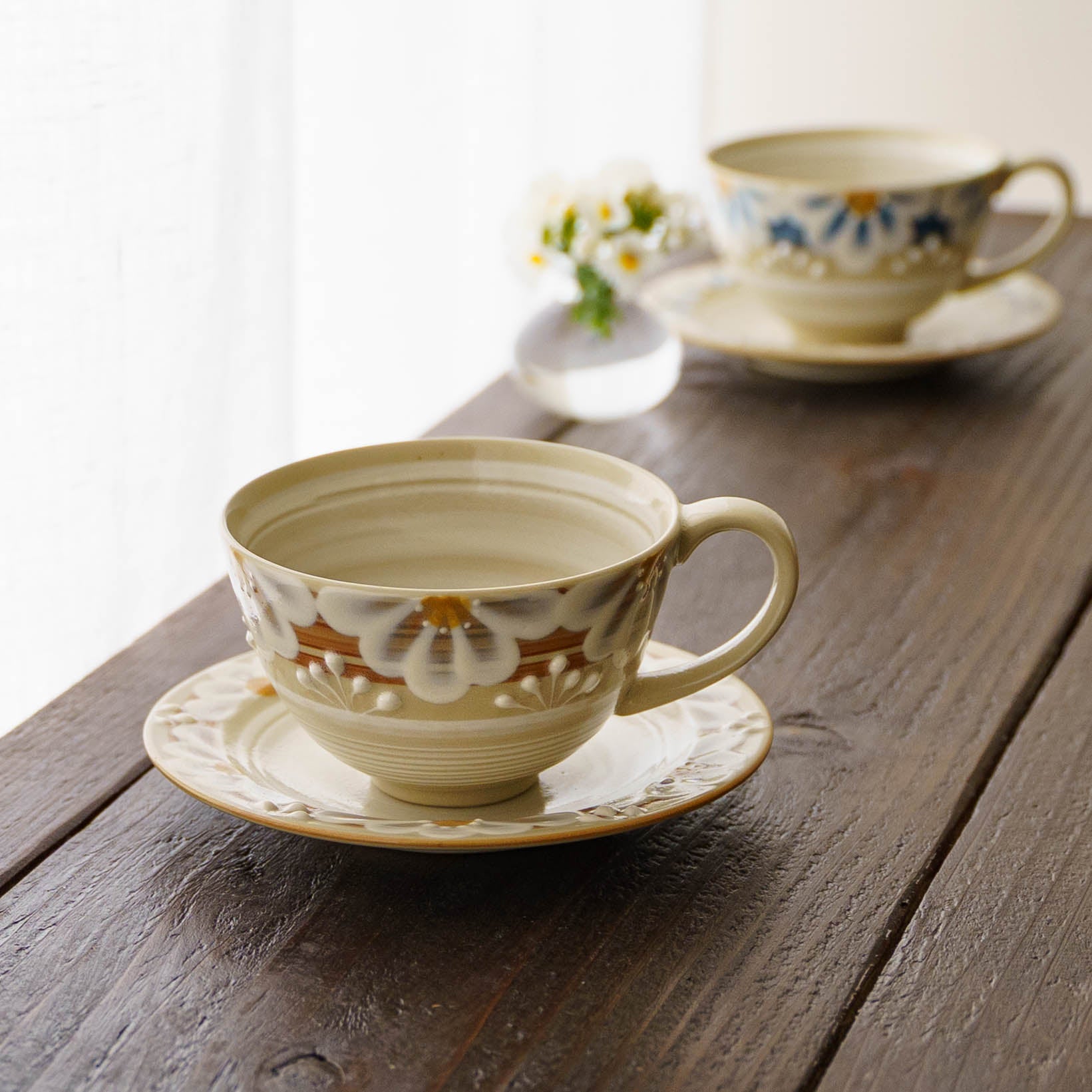 陶芸作家 アダチノポタリ 指描更紗 茶 マグカップ｜和食器通販 四季折