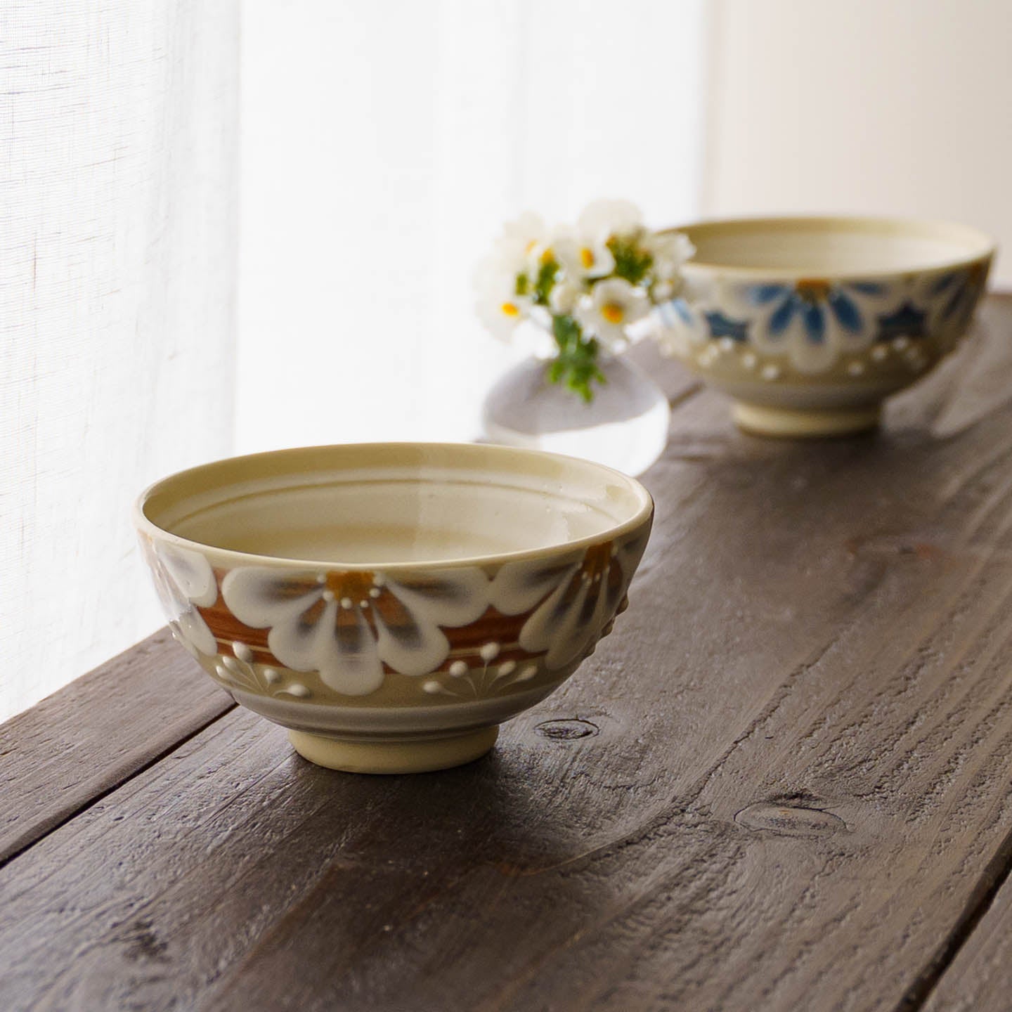 指描更紗　茶　飯碗｜アダチノポタリ