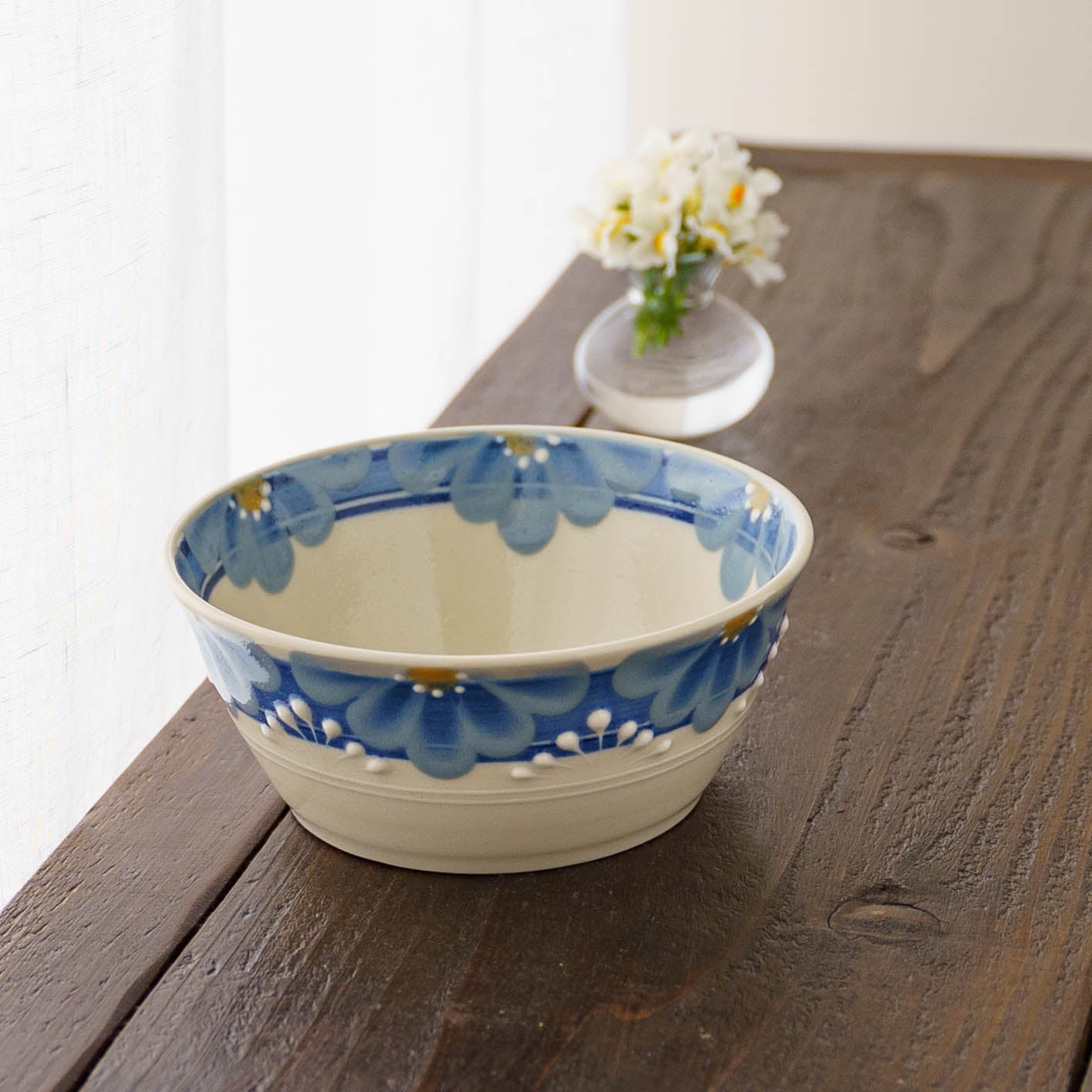 指描更紗　藍　スープどんぶり｜アダチノポタリ