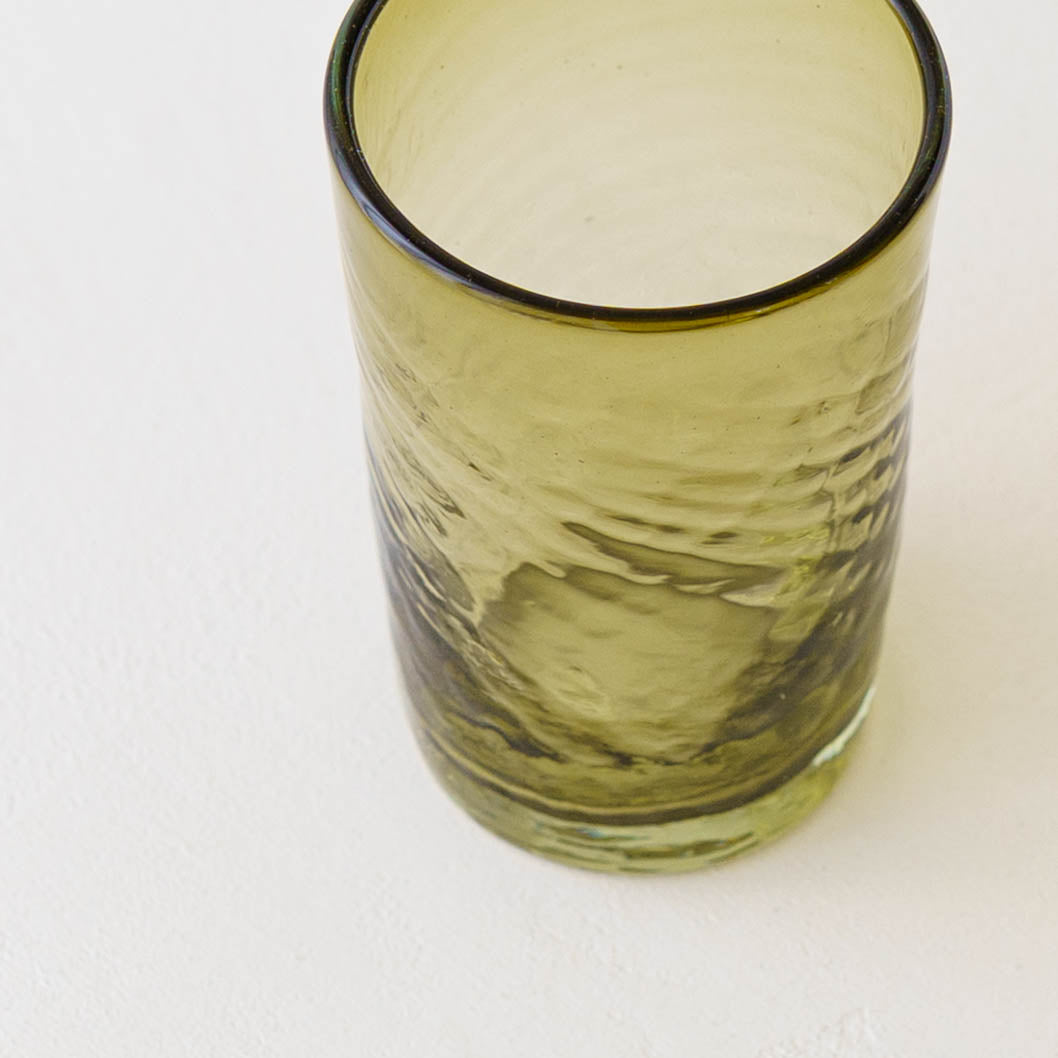 ストレートタンブラー　中　オリーブ｜ニジノハ　平岩愛子