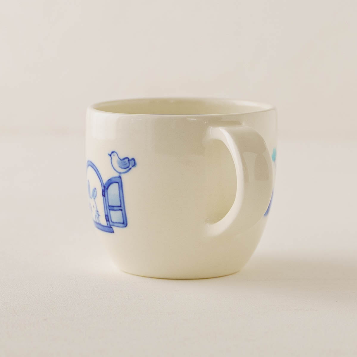 マグカップ　花とうさぎ｜喜多代京子