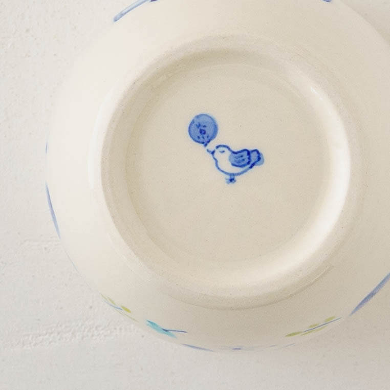 マグカップ　花とうさぎ｜喜多代京子