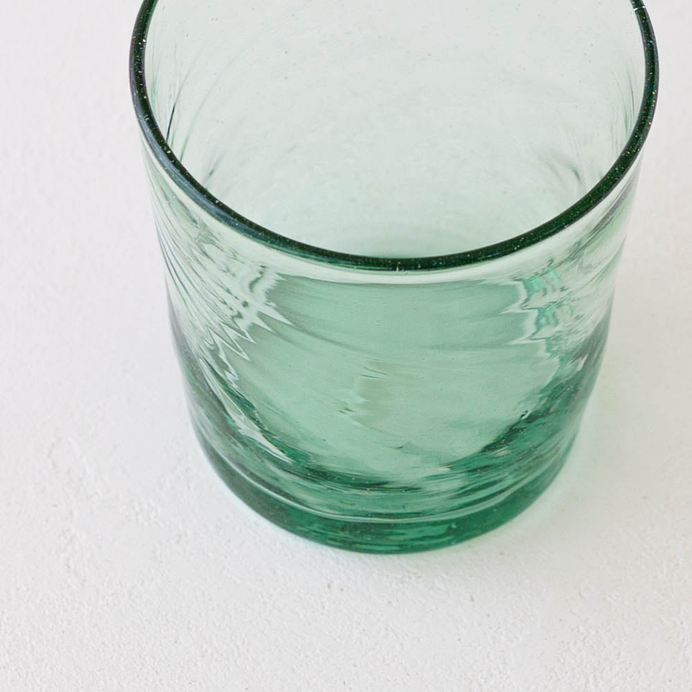 ストレートタンブラー　ワイド　浅葱｜ニジノハ　平岩愛子