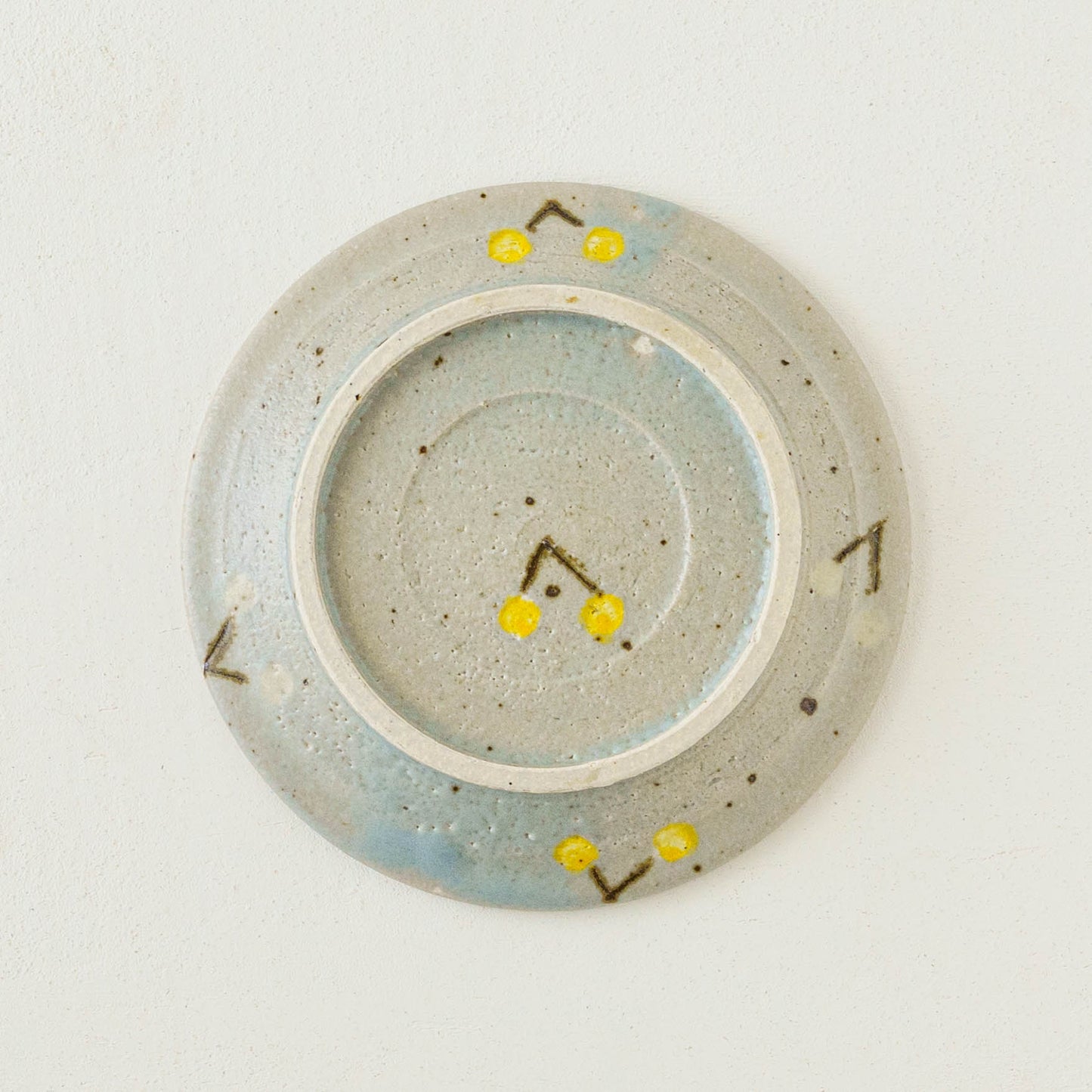 15cm rim plate cherry light blue (yellow x white) | Harada Haruko