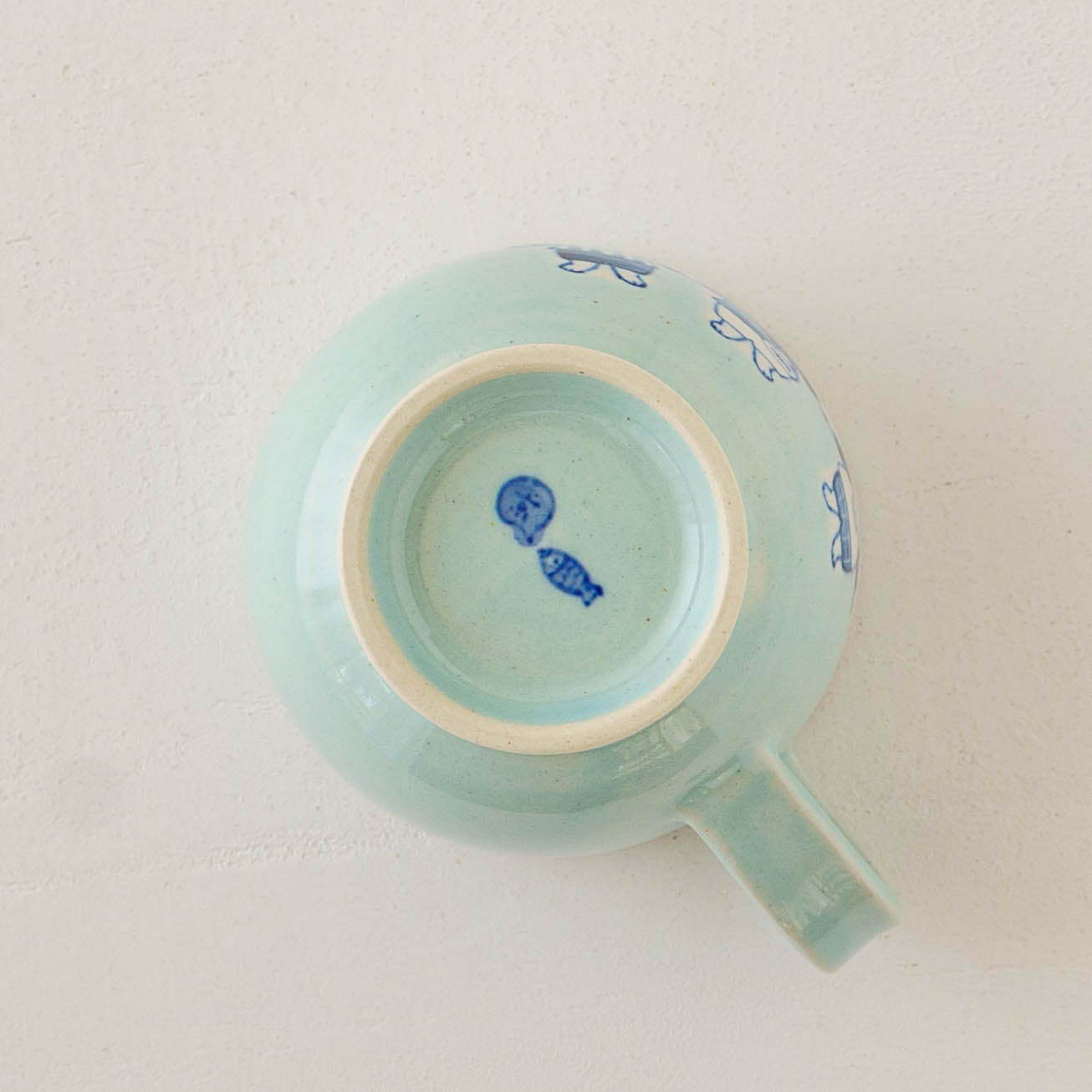 マグカップ　水色　ねこーず｜喜多代京子