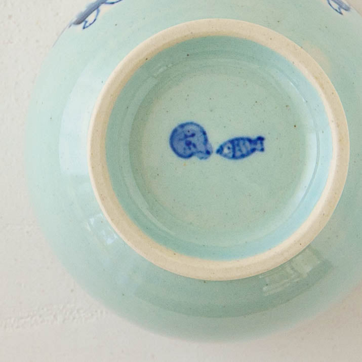 マグカップ　水色　ねこーず｜喜多代京子