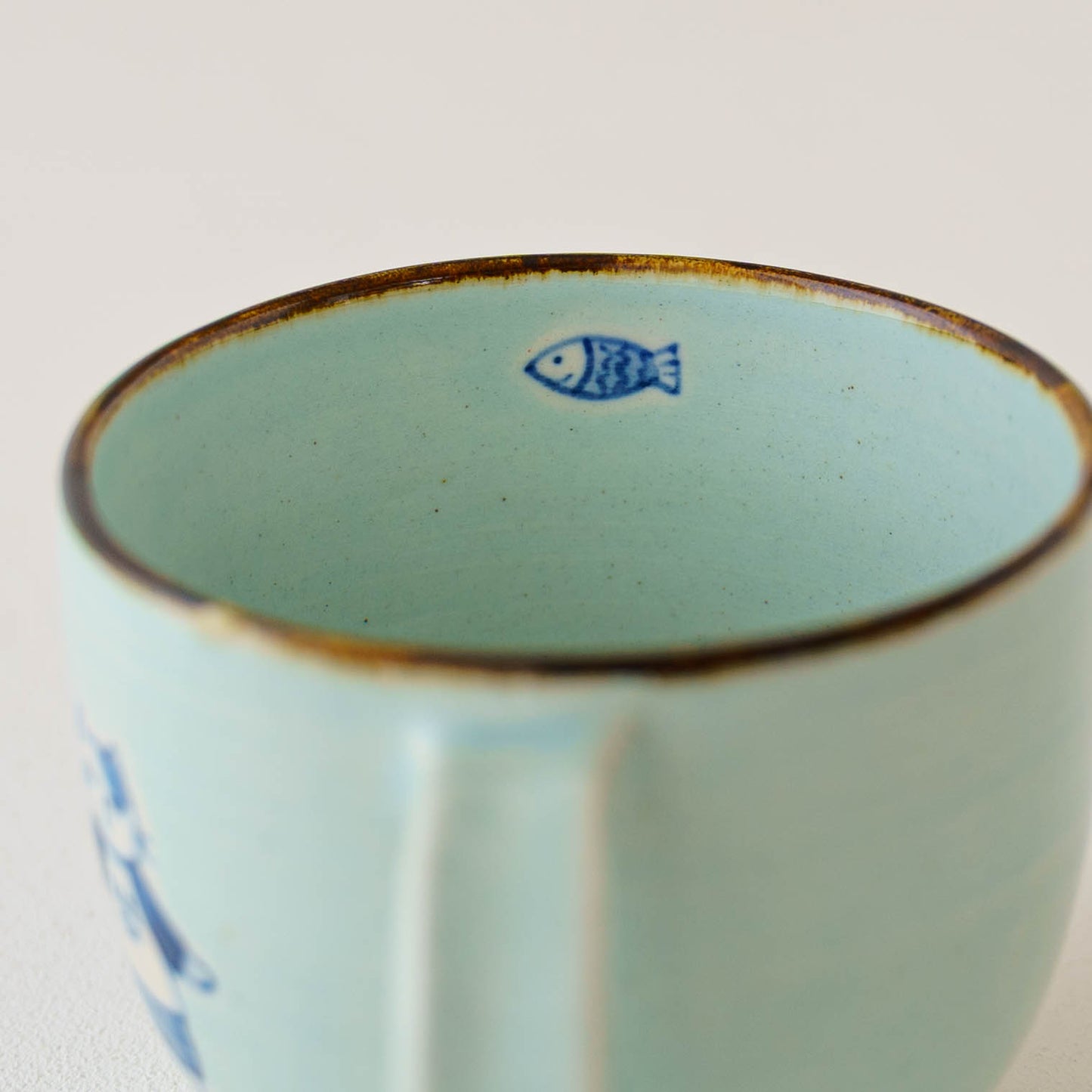 マグカップ　水色　ねこーず｜喜多代京子