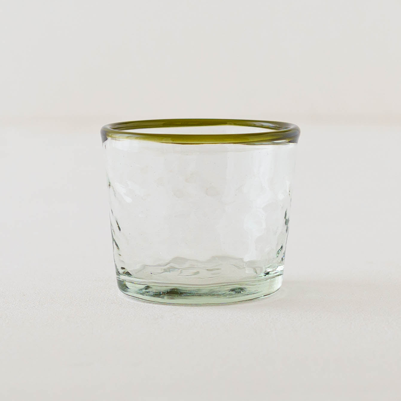 口巻きチマルーグラス　白 x オリーブ｜ニジノハ　平岩愛子