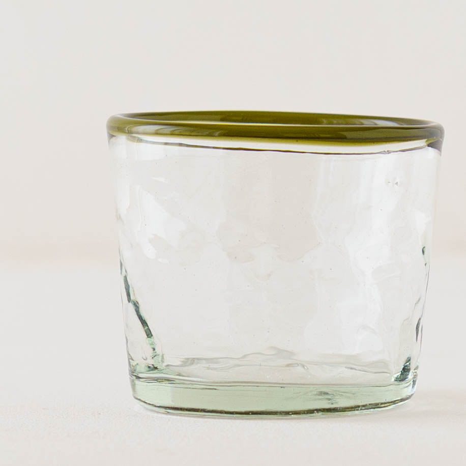 口巻きチマルーグラス　白 x オリーブ｜ニジノハ　平岩愛子