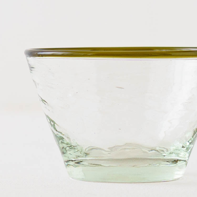 口巻きフリーボウル　小　白 x オリーブ｜ニジノハ　平岩愛子