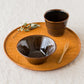 若菜綾子さんの細鎬深鉢と矢羽根彫りフリーカップ飴
