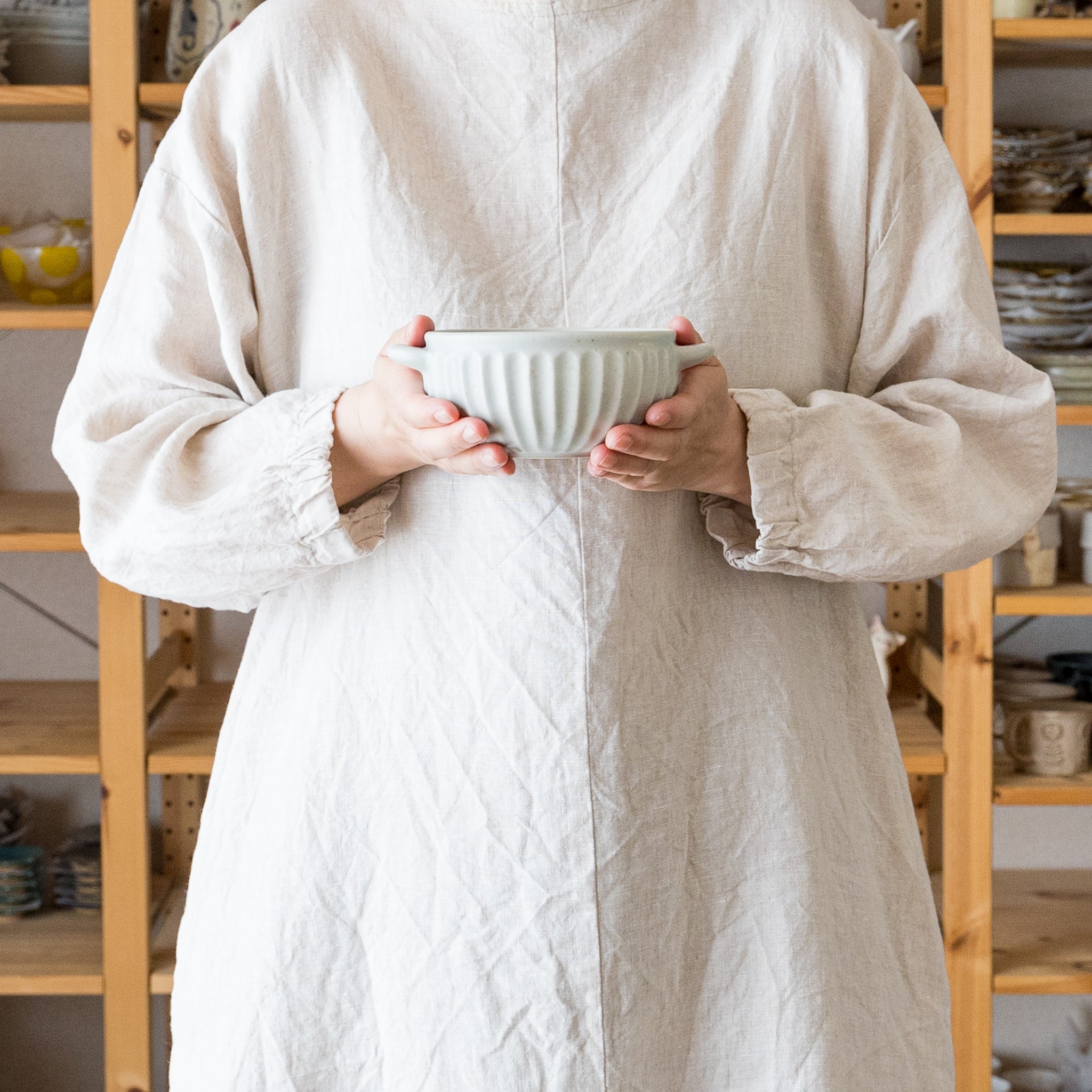 ito fukuoka】simple linen gown《long》作家さん-