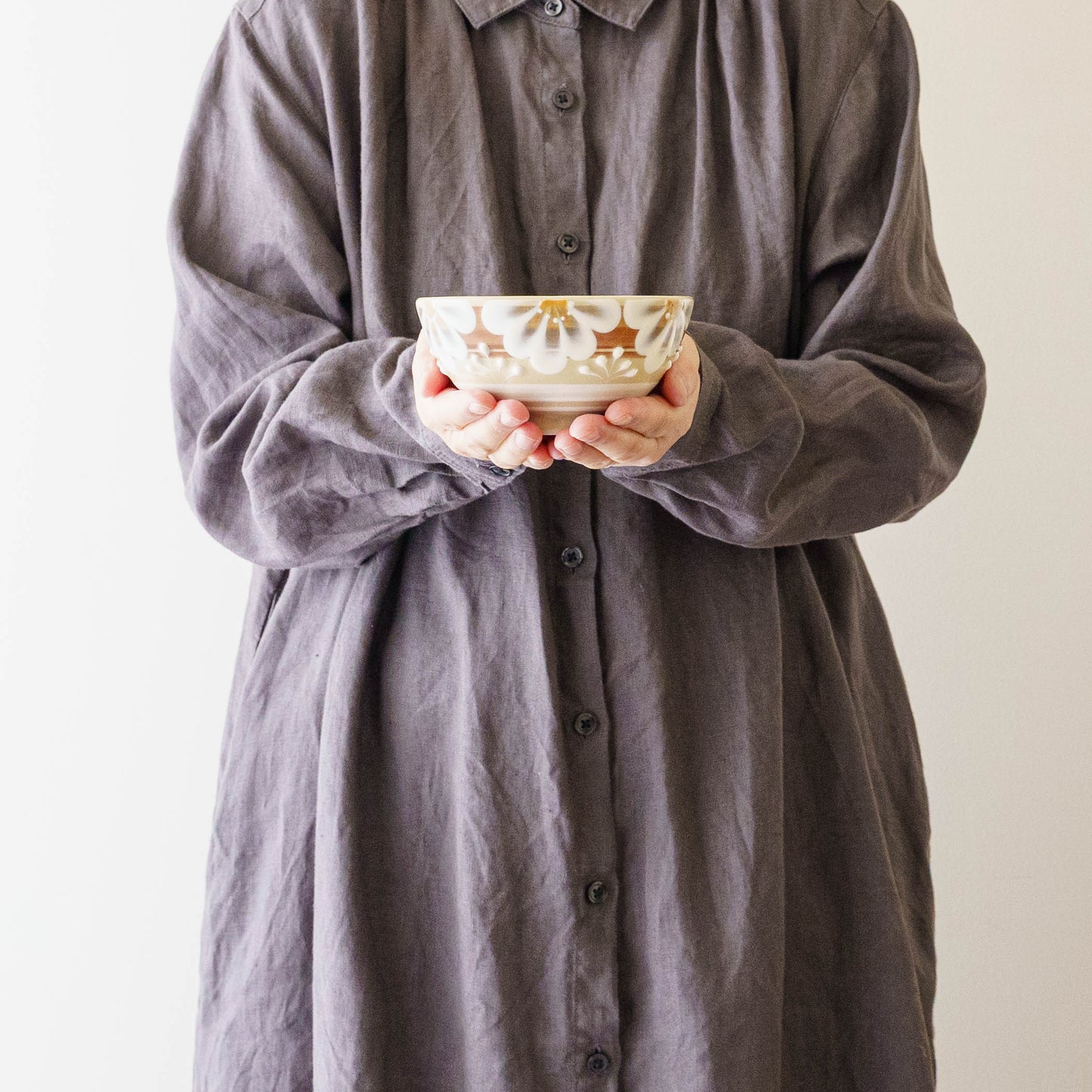 指描更紗　茶　飯碗｜アダチノポタリ