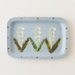 Flower plate light blue B | Yukiko Nagahama (Yabukarabou)