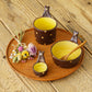 黒くま　デザートカップ　黒 x 水玉｜石川久美子