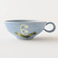 Flower soup mug blue B | Yukiko Nagahama (Yabukarabou)