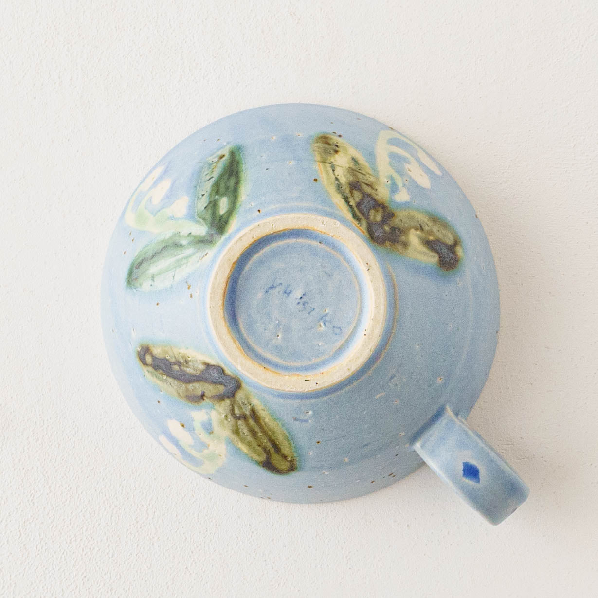 Flower soup mug blue B | Yukiko Nagahama (Yabukarabou)