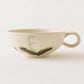 Flower soup mug white B | Yukiko Nagahama (Yabukarabou)