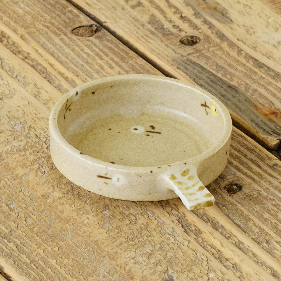 Dip Dish　小　お花　ライトブラウン｜原田晴子