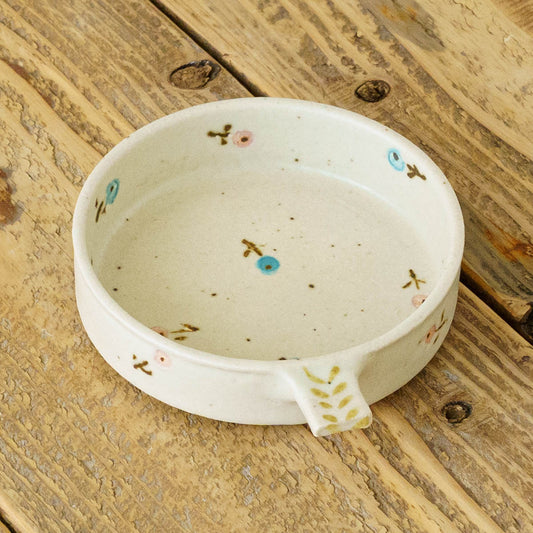 Dip Dish M flower white (Pink x Light Blue) | Harada Haruko