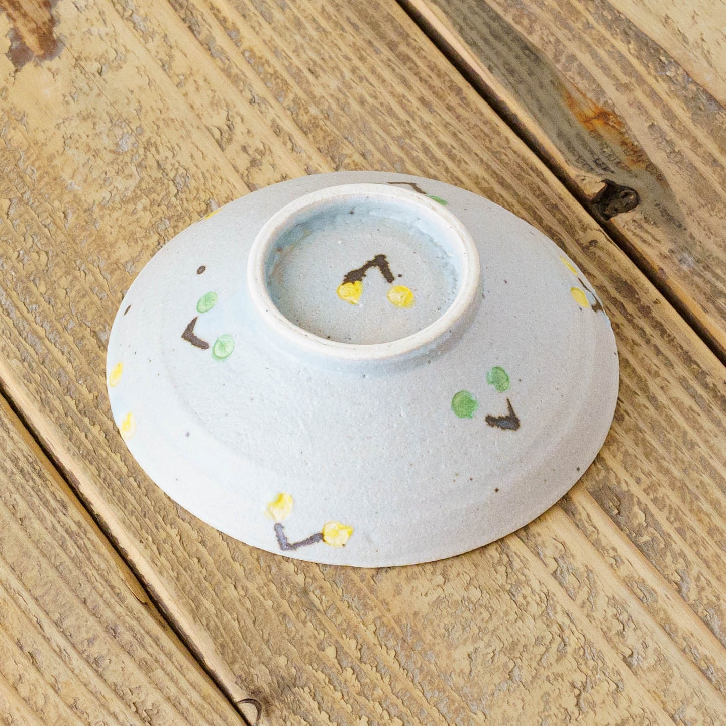 Flat bowl cherry white x light blue | Harada Haruko