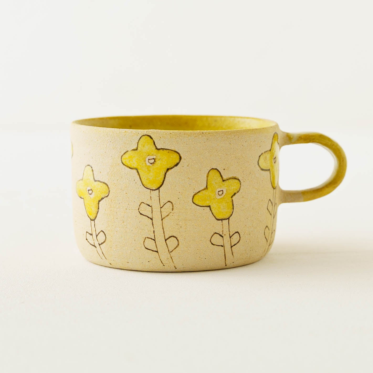 Mug Cup Yellow Flower｜Asako Okamura