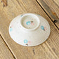 Flat bowl butterfly light blue x white | Harada Haruko