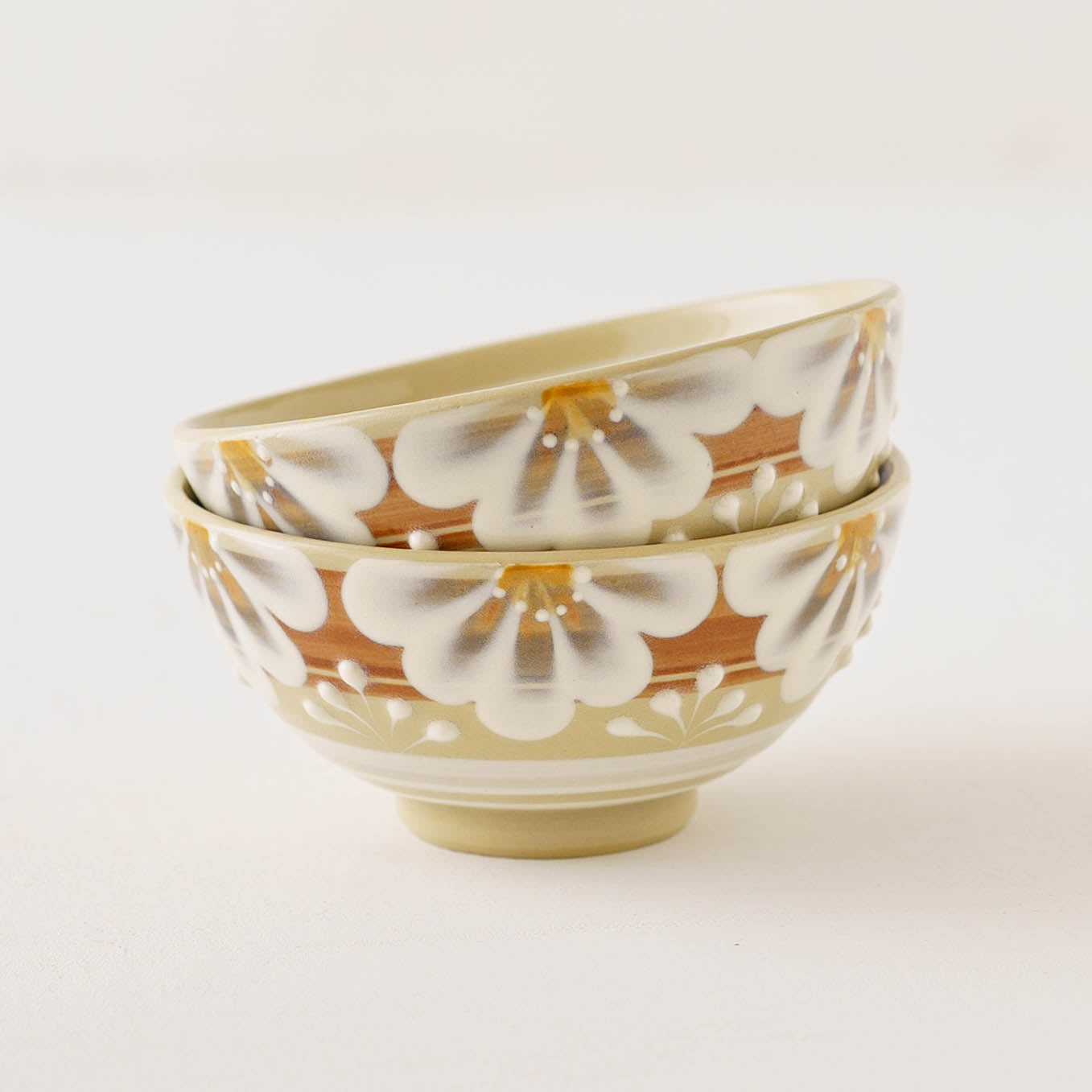 指描更紗　茶　飯碗｜アダチノポタリ