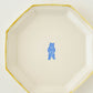 Large octagonal plate, bear design | Toshiyuki Haramura