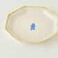 Large octagonal plate, bear design | Toshiyuki Haramura