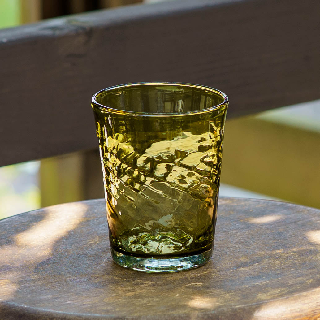 ストレートタンブラー　小　オリーブ｜ニジノハ　平岩愛子