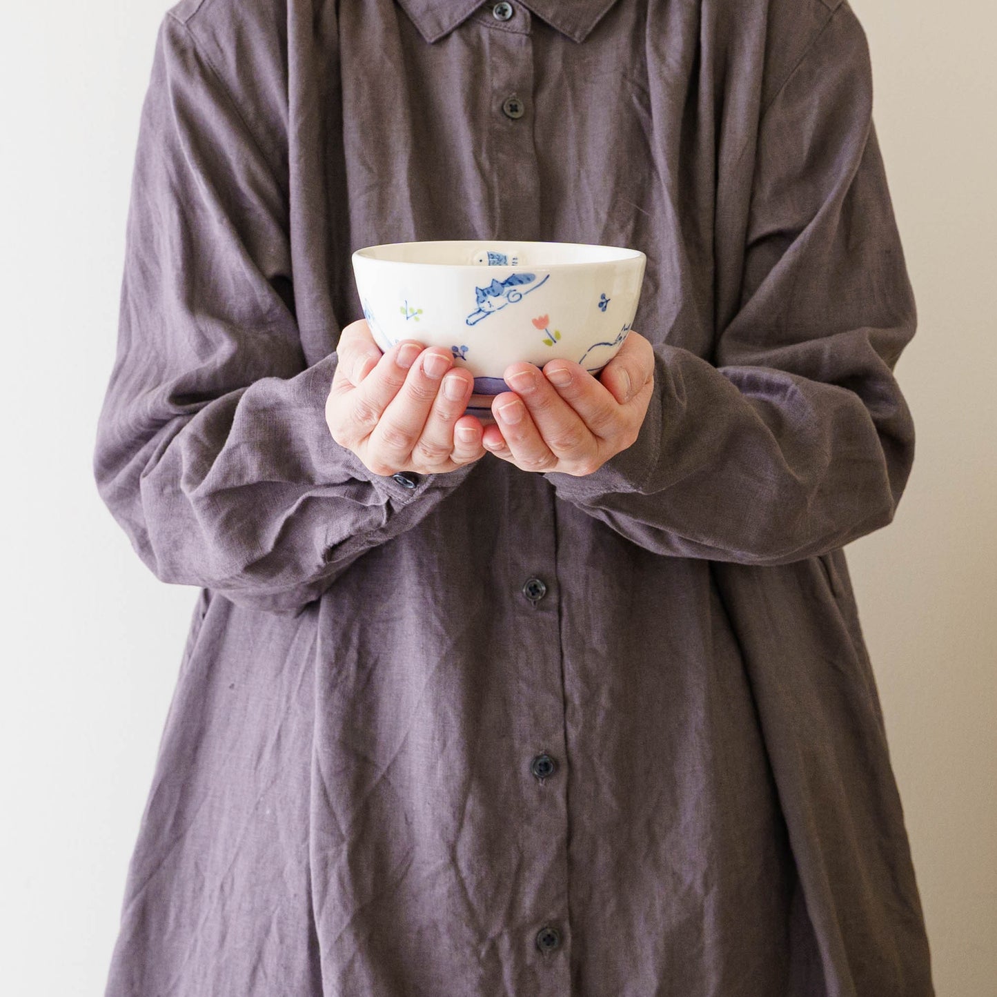 お茶碗　猫たち｜喜多代京子