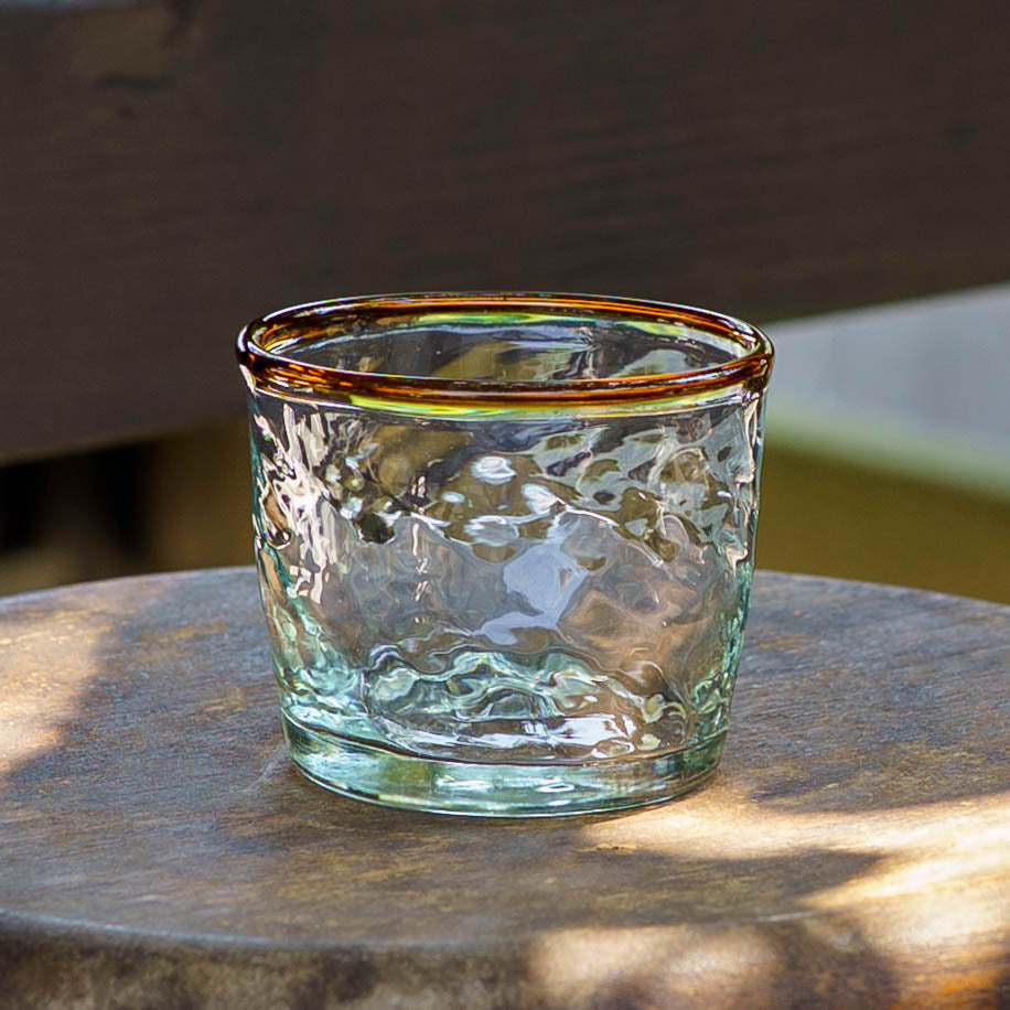 口巻きチマルーグラス　白 x 茶｜ニジノハ　平岩愛子