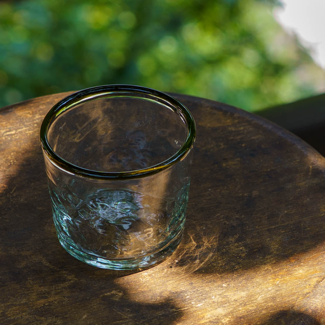 口巻きチマルーグラス　白 x オリーブ｜ニジノハ　平岩愛子