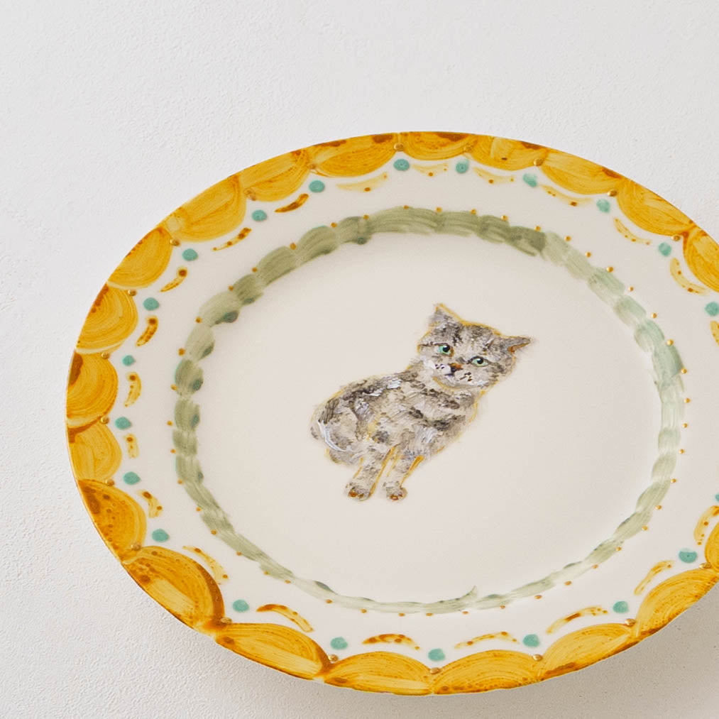 絵付けリム皿　C｜クロミヤアイ