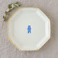 Large octagonal plate, bear design | Toshiyuki Haramura
