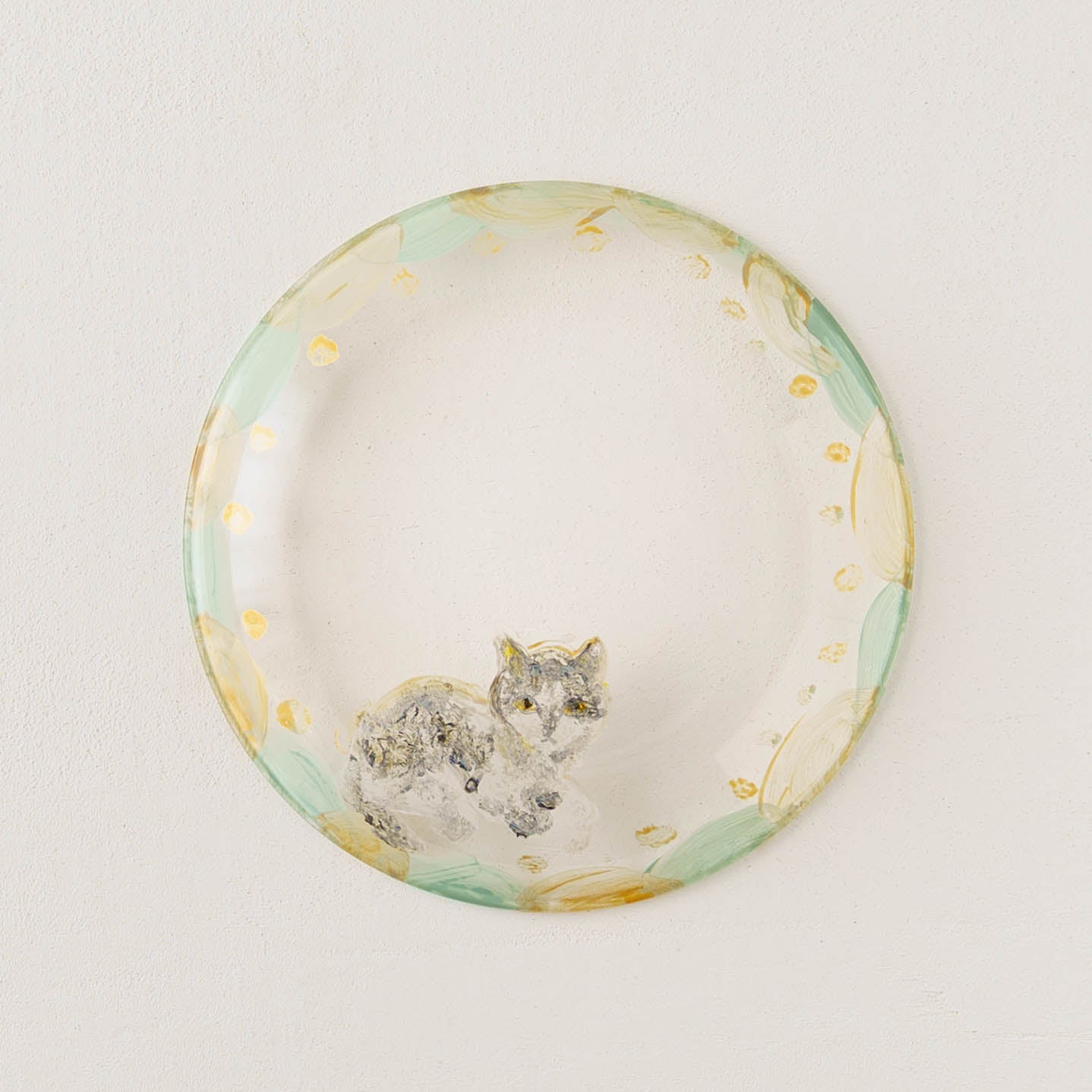 絵付けガラス皿　F｜クロミヤアイ