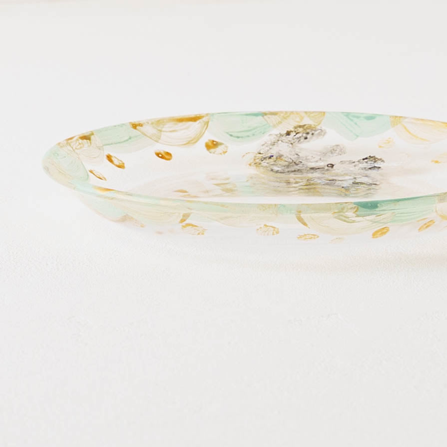 絵付けガラス皿　F｜クロミヤアイ