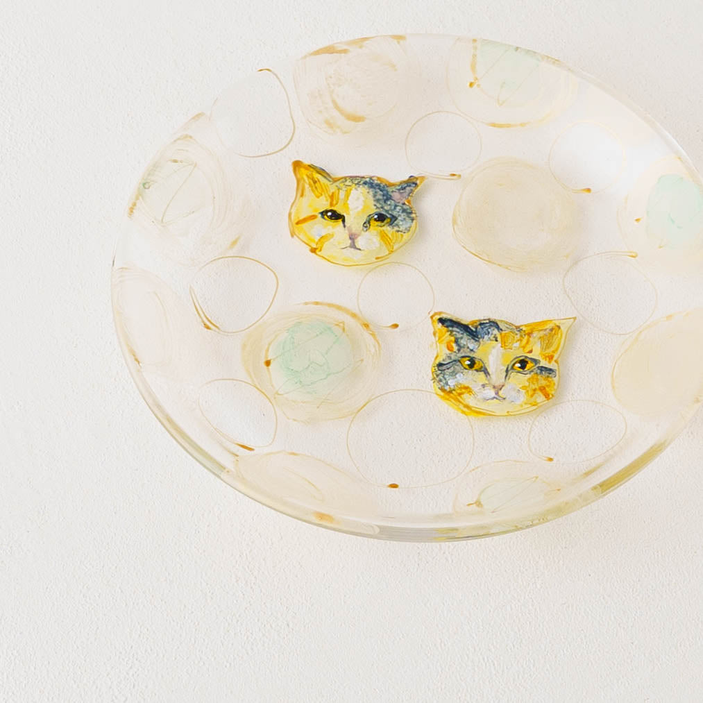 絵付けガラス皿　G｜クロミヤアイ