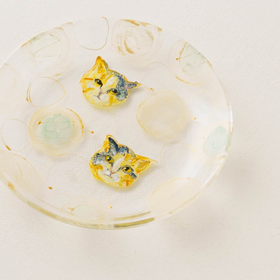 絵付けガラス皿　G｜クロミヤアイ