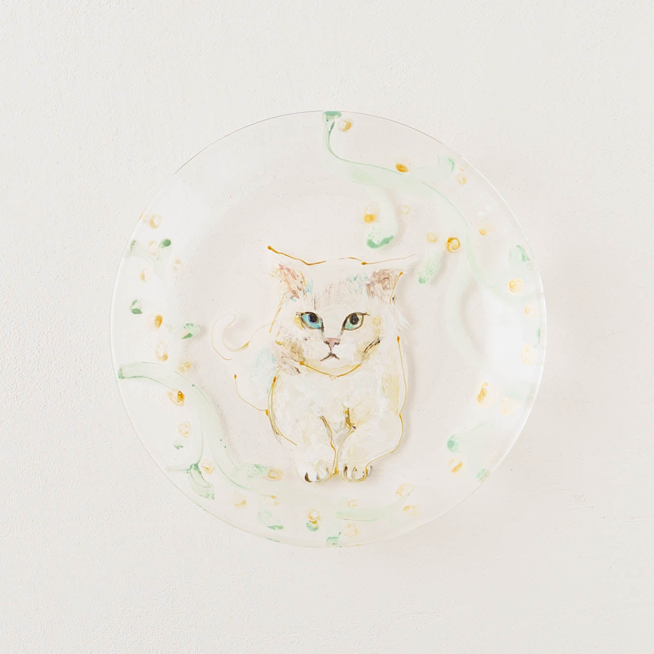 絵付けガラス皿　C｜クロミヤアイ