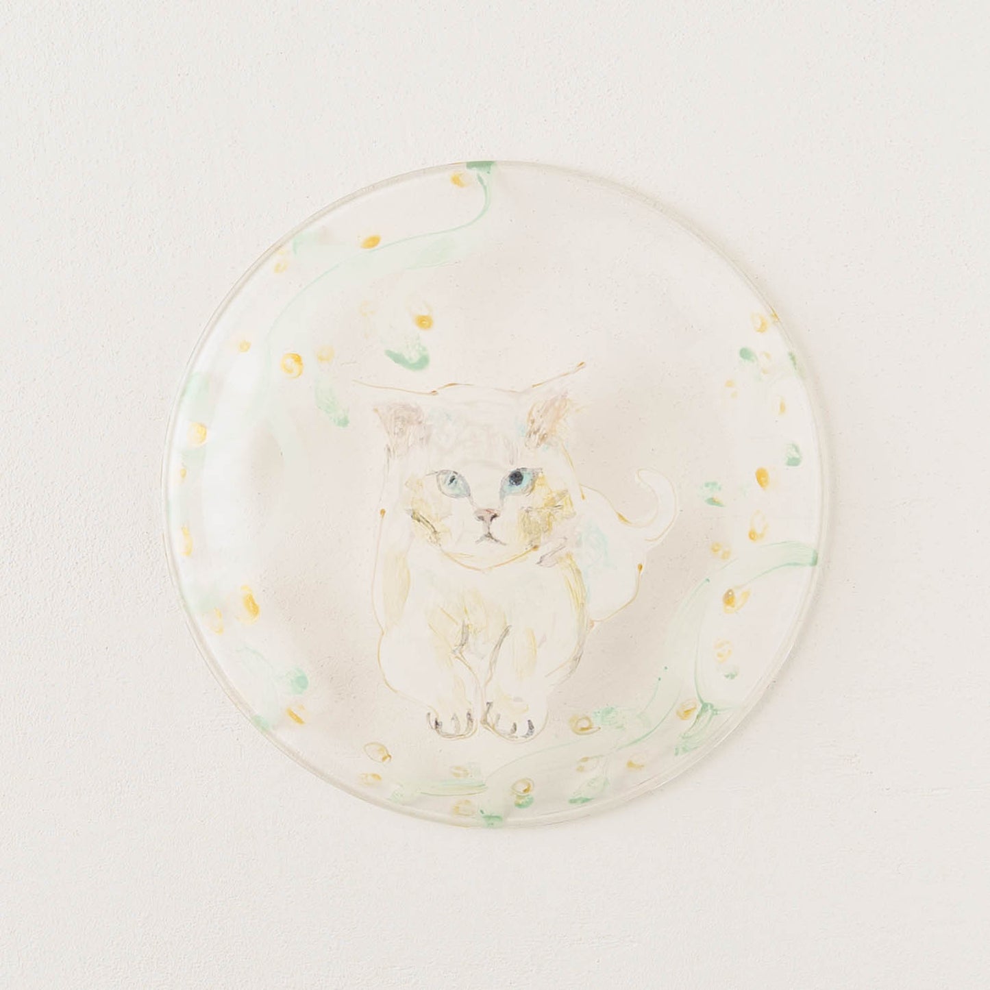 絵付けガラス皿　C｜クロミヤアイ