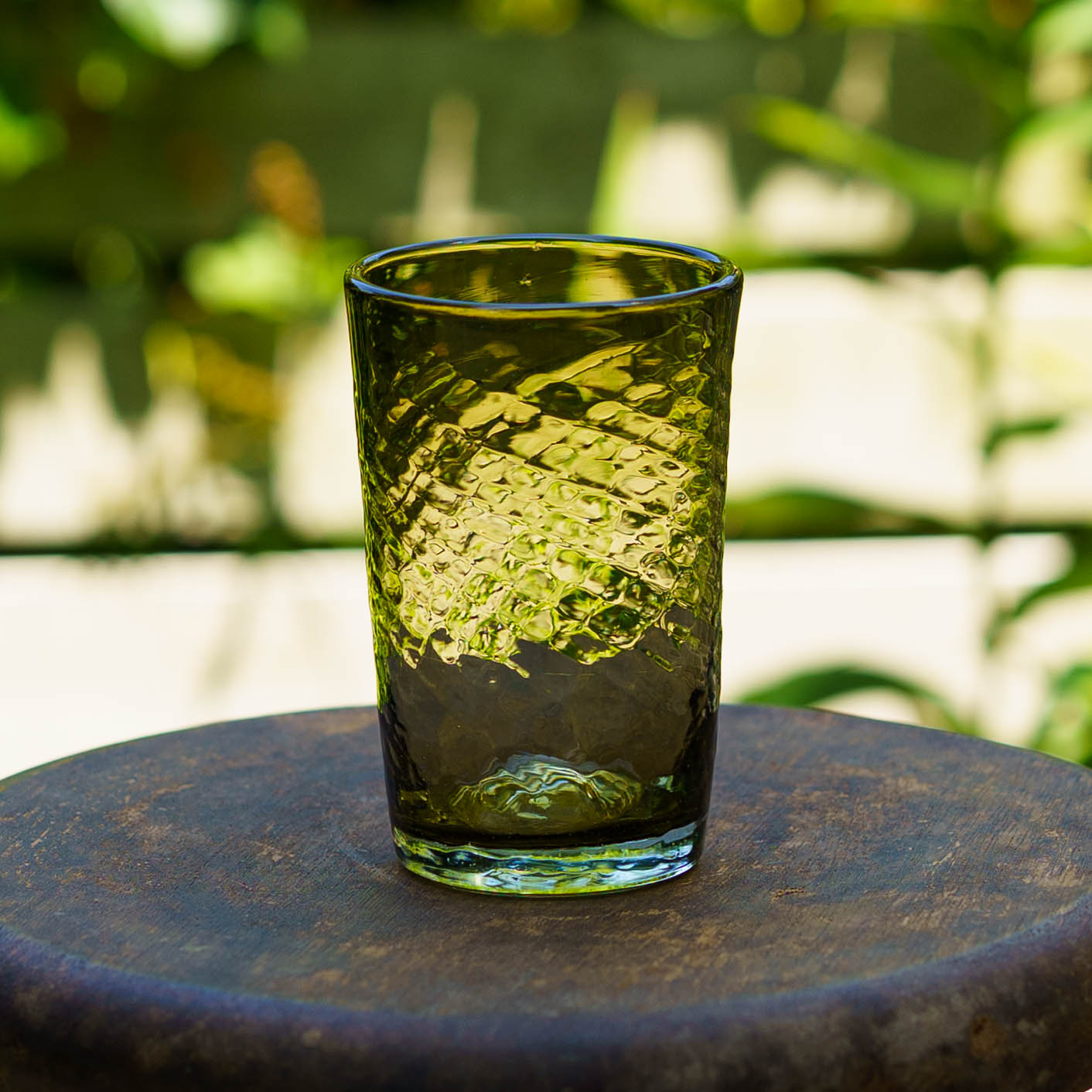 ストレートタンブラー　中　オリーブ｜ニジノハ　平岩愛子