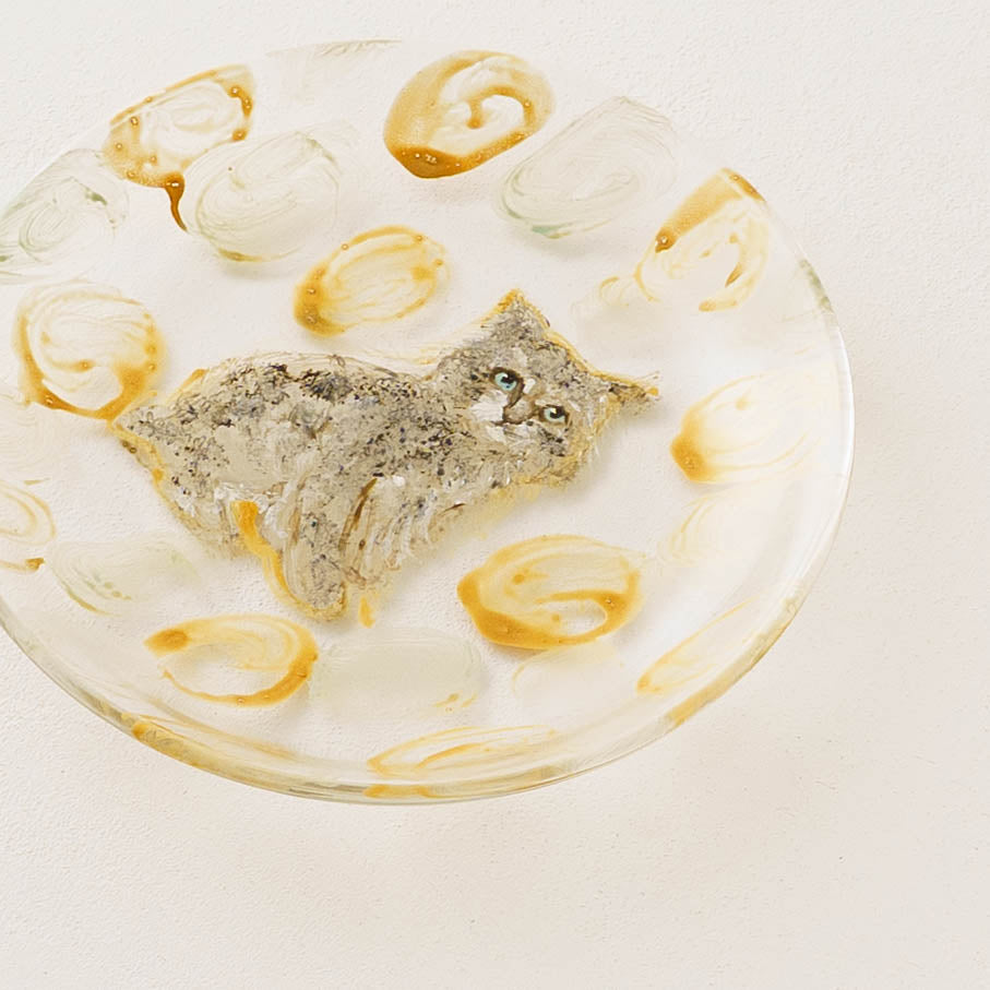 絵付けガラス皿　D｜クロミヤアイ