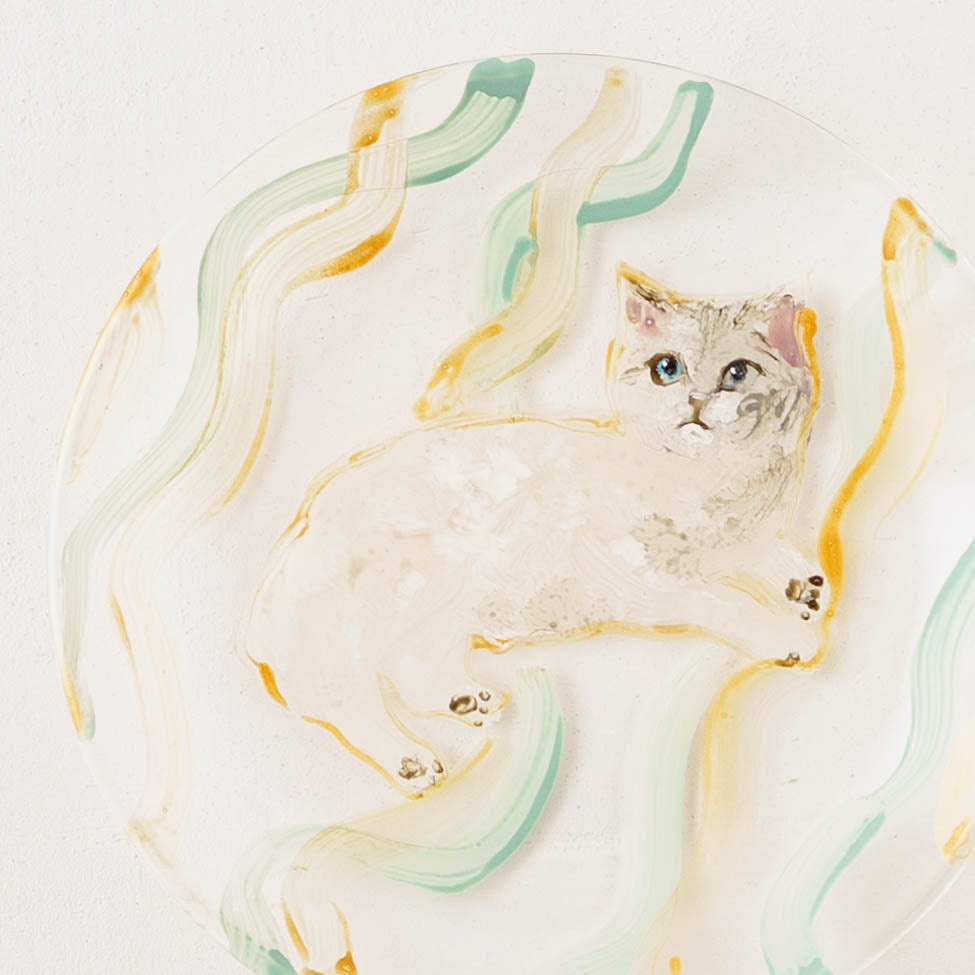 絵付けガラス皿　B｜クロミヤアイ