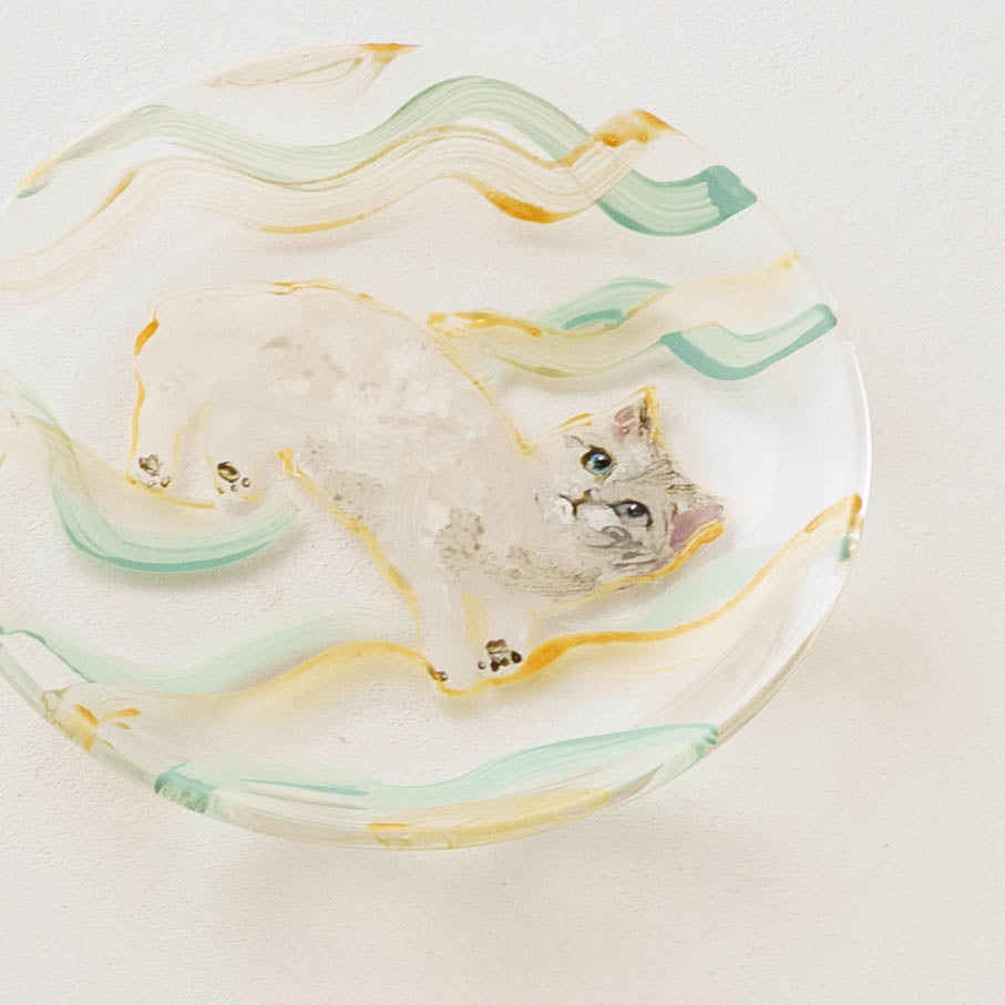 絵付けガラス皿　B｜クロミヤアイ