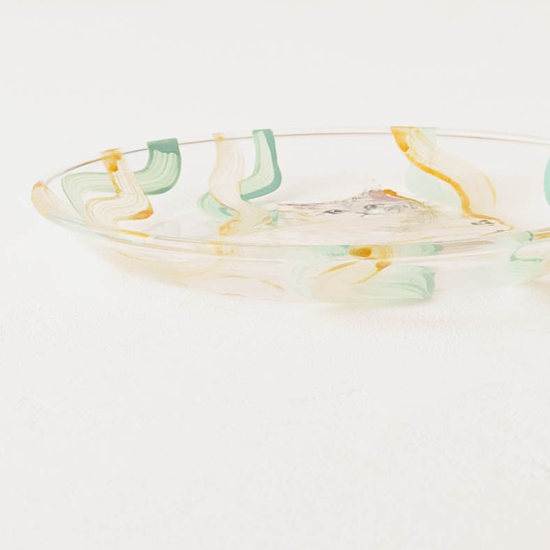 絵付けガラス皿　B｜クロミヤアイ