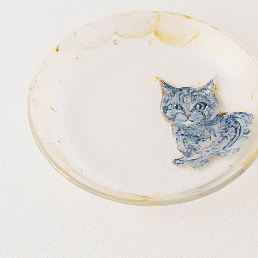 絵付けガラス皿　E｜クロミヤアイ