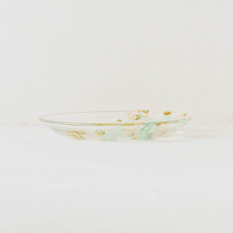 絵付けガラス皿　A｜クロミヤアイ